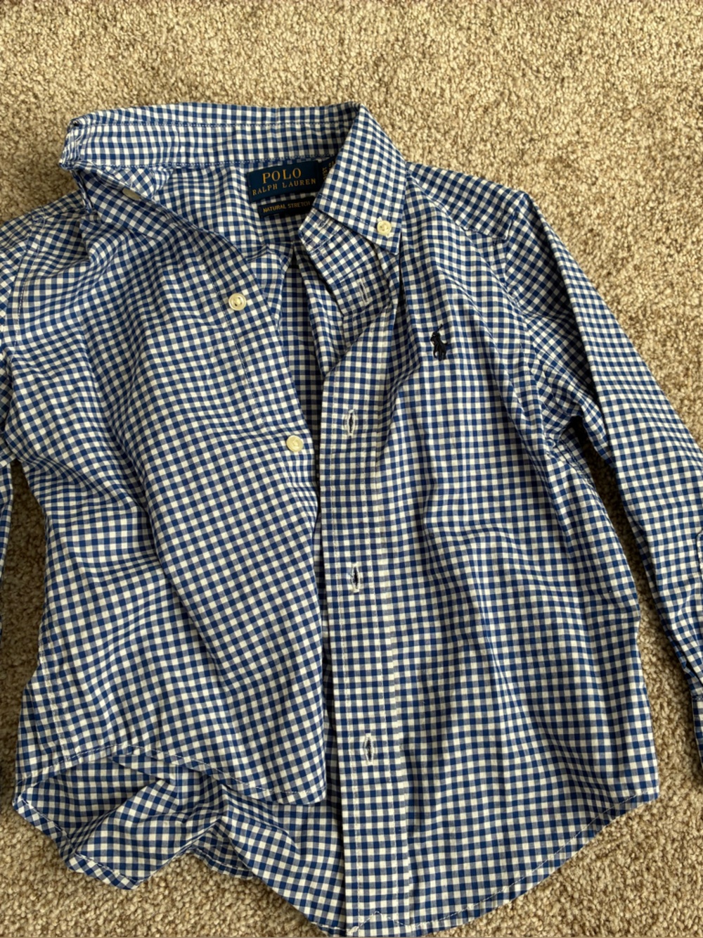 Polo Ralph Lauren 3 T button down blue